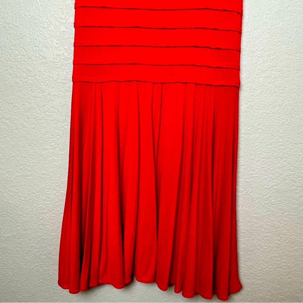MAX STUDIO Red Sleeveless Dress with Flattering Compression Waist Size L - Picture 7 of 7